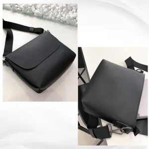 Leather Flap Messenger Bag for Men