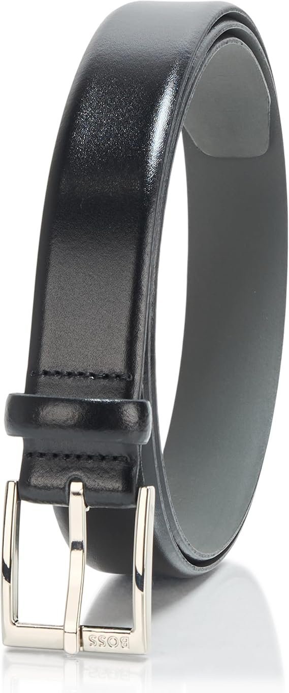 Men’s Smooth Leather Belt with Classic Buckle
