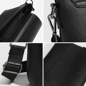 Leather Flap Messenger Bag for Men