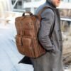Full Grain Leather Laptop Backpack