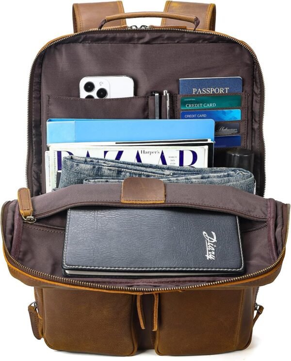 Full Grain Leather Laptop Backpack